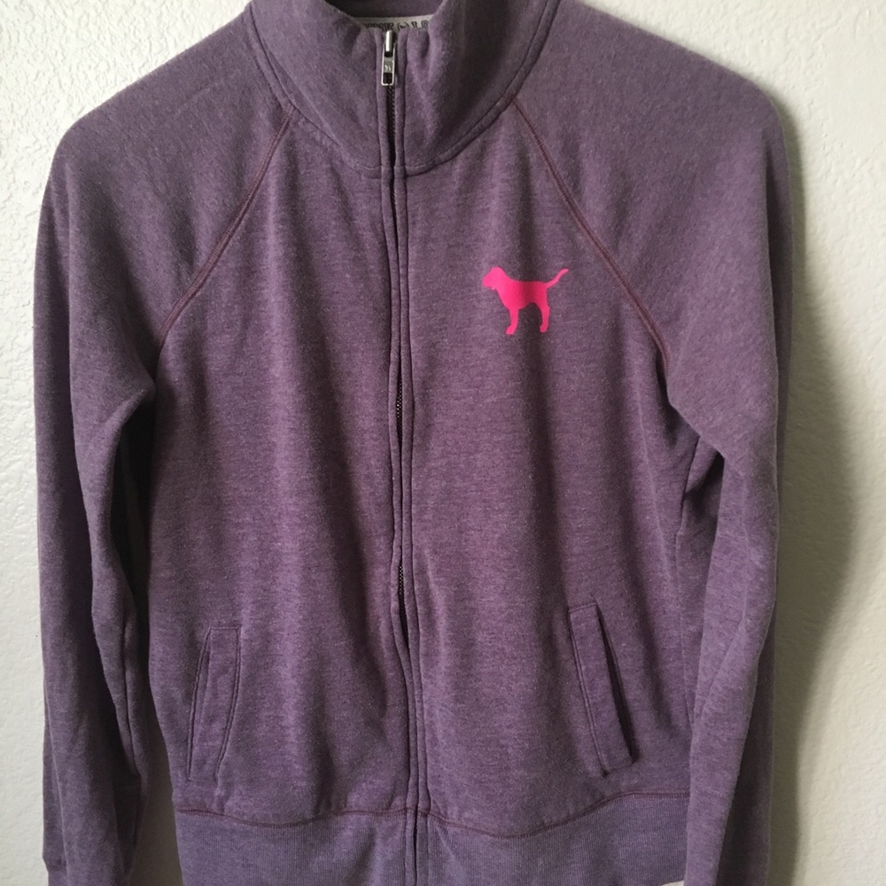 victoria secret pink sweatshirt full zip